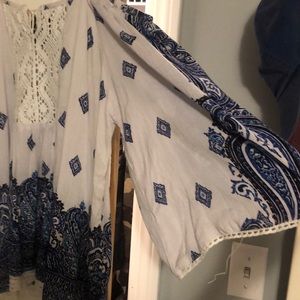 Off the shoulder flowery top